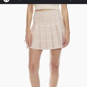 Aritzia Sunday Best Plaid Pleated Mini Skirt SZ 10